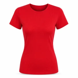 Remera mujer con lycra Rojo frente